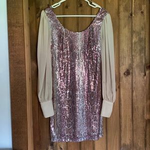 Arden B long sleeve sequin dress